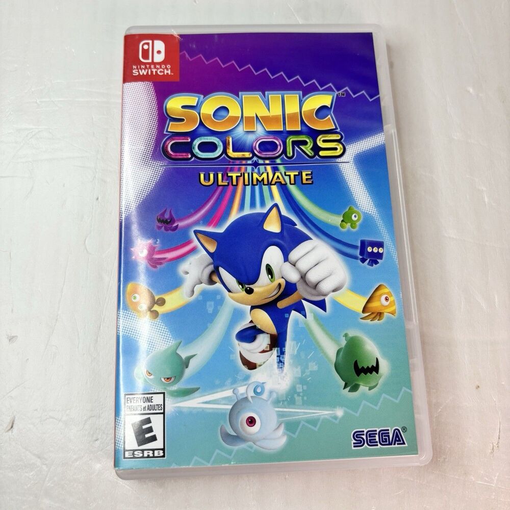 Nintendo Switch Sonic Colors Ultimate Game Case and Cartridge Sega Tested Works